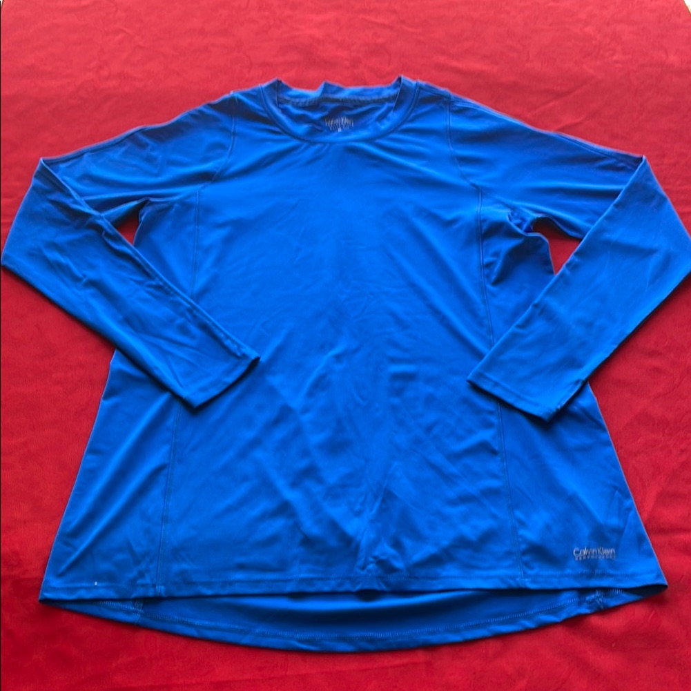 Calvin Klein Bright Blue Crew Neck Top